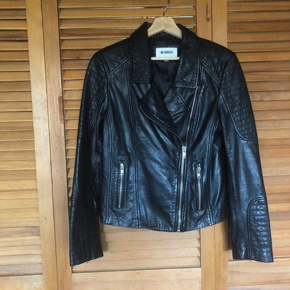 BB Dakota Jackets & Blazers - BB Dakota Benton Genuine Leather Moto Jacket EUC!